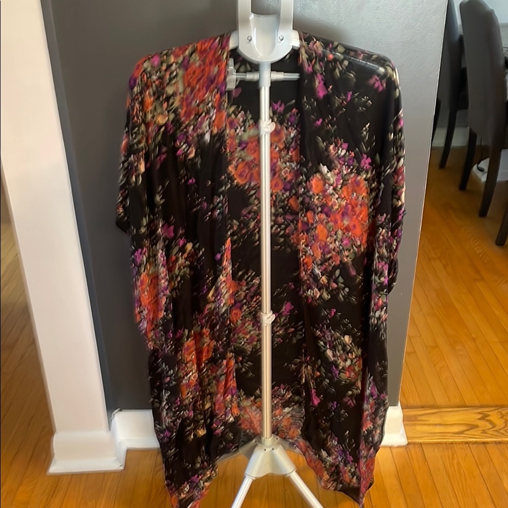Lovestitch Black and Pink Cape Jacket